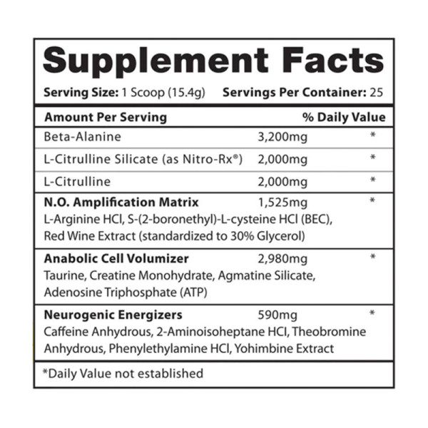 Product composition Hi-Tech Pharma Krank3D 385g