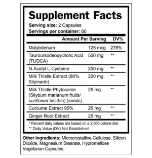 Product composition Skull Labs Liver Protection 120 caps.