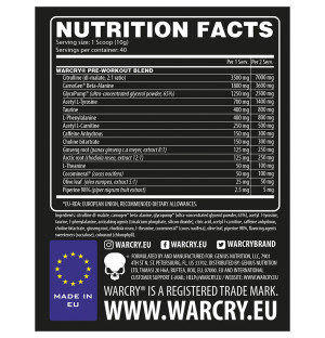 Product composition Genius Warcry 400g