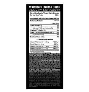 Skład produktu Genius Nutrition Warcry Energy Drink 300ml Truskawka-Kiwi