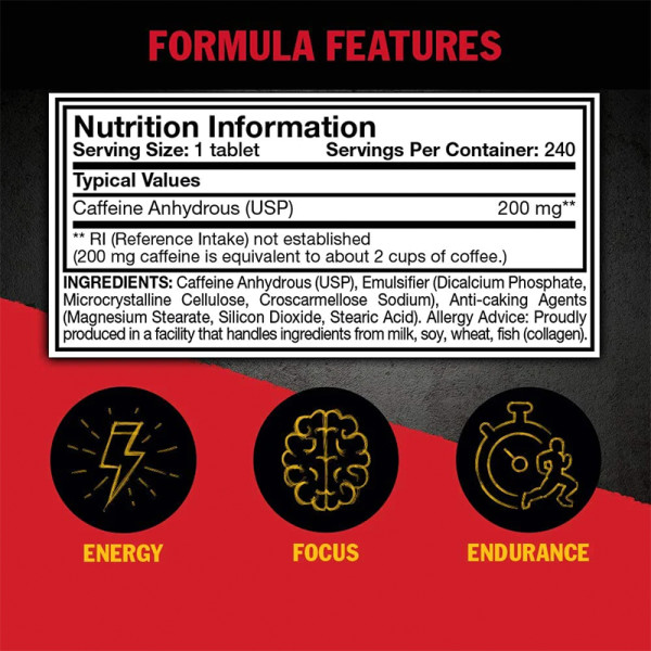 Product composition Mutant Caffeine 240 kaps.