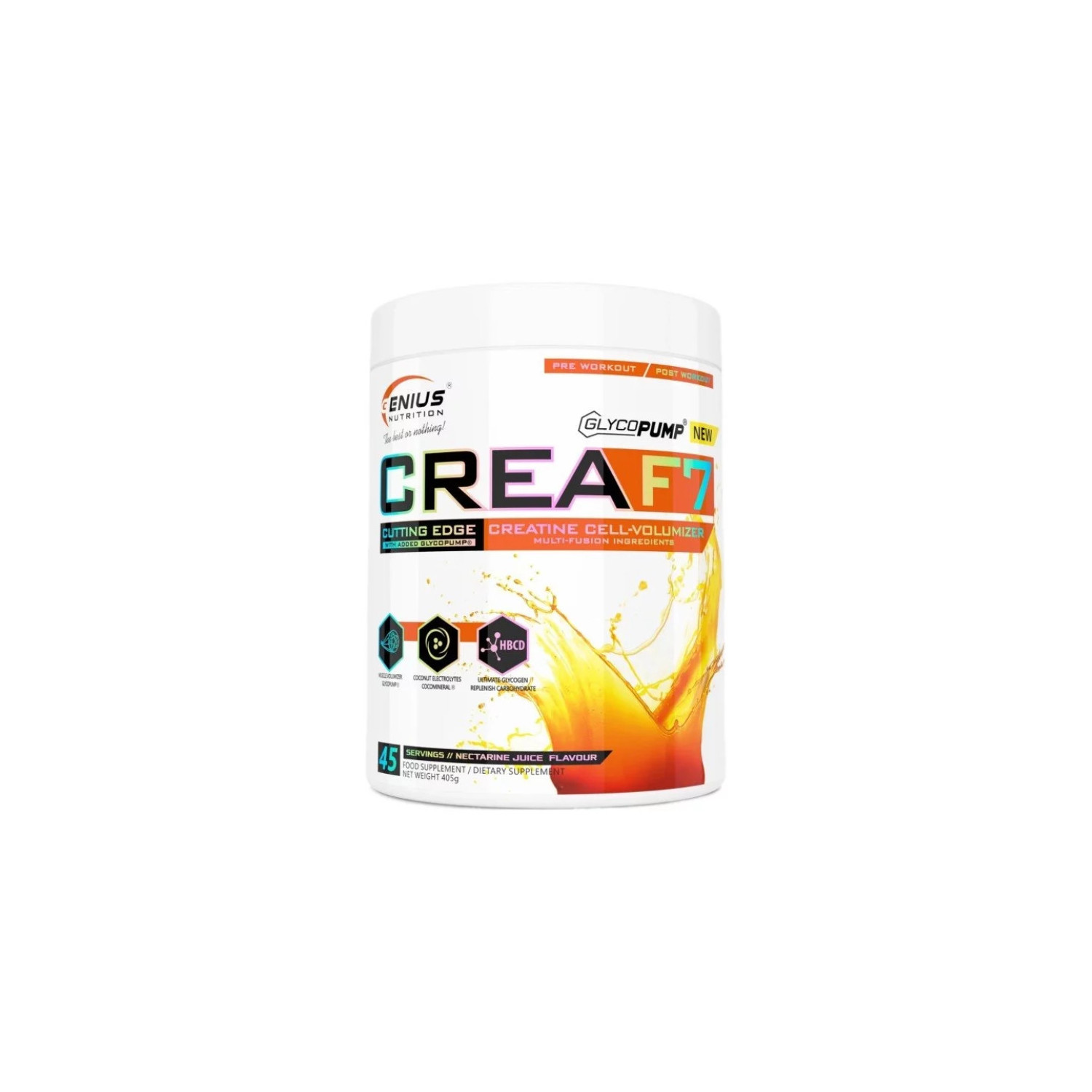 Genius Nutrition Crea F7 405g Nectarine