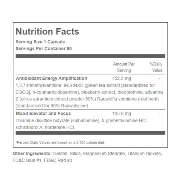 Product composition FINAFLEX Pro Xanthine Fatburner 60 caps.