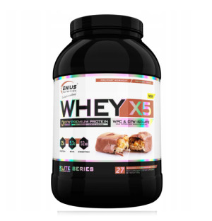 Genius Nutrition Whey-X5 carefully formulated to support the development and maintenance of lean muscle mass