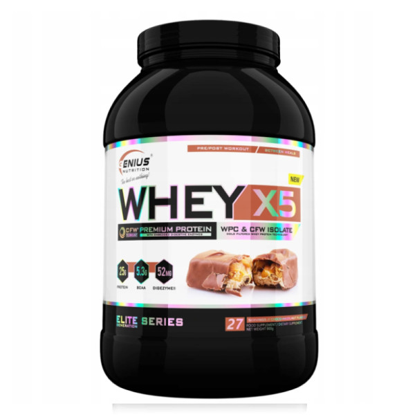 Genius Nutrition Whey-X5 carefully formulated to support the development and maintenance of lean muscle mass