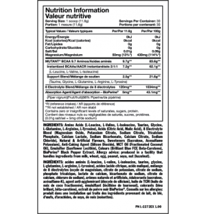 Product composition MUTANT BCAA 9.7