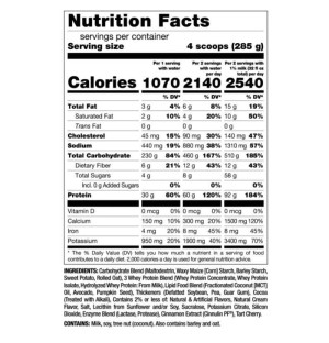 Product composition Mutant Mass Extreme 2500