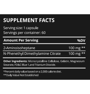 Product composition Dark Labs Euphoria 60 caps.