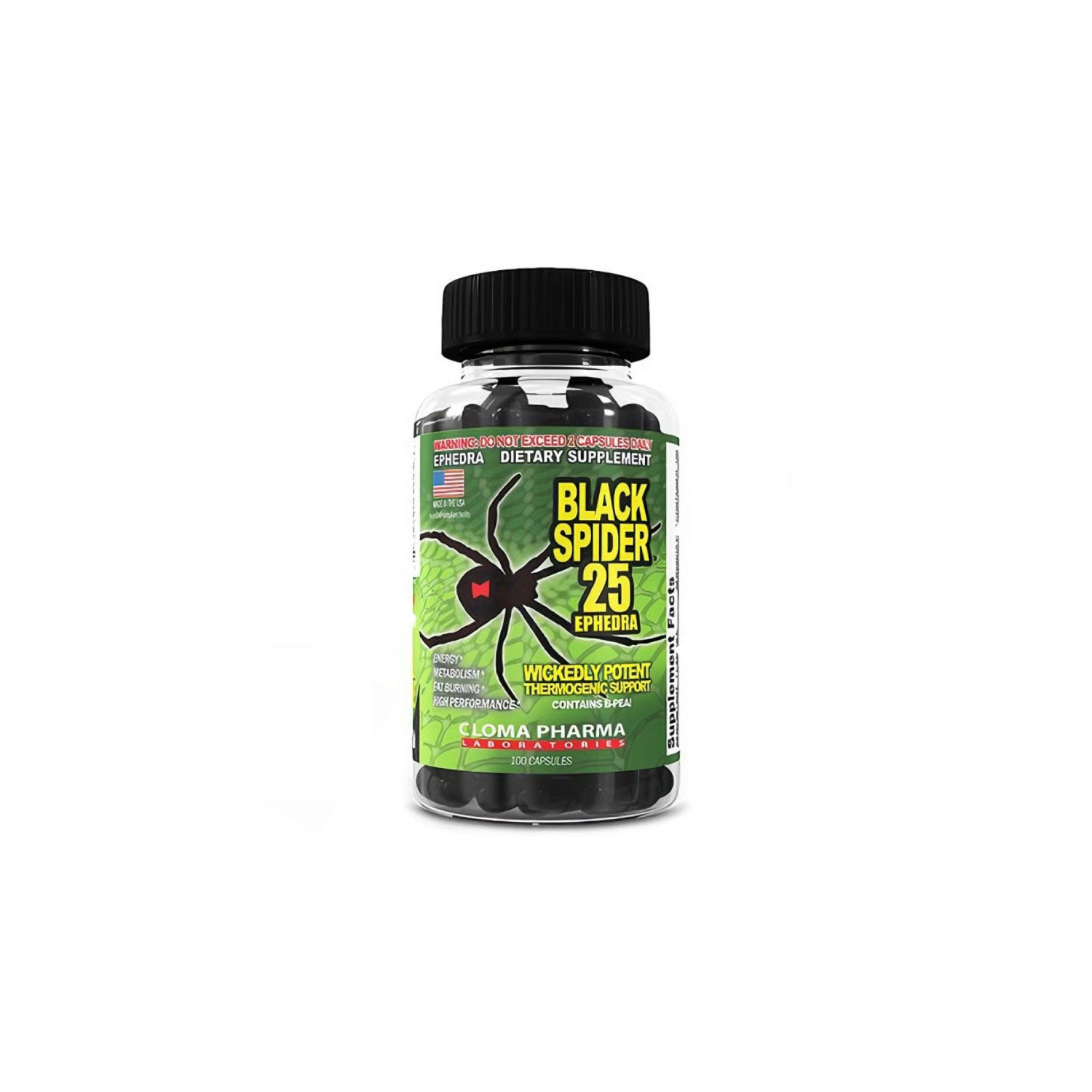 Cloma Pharma Black Spider – 100 Kapseln.