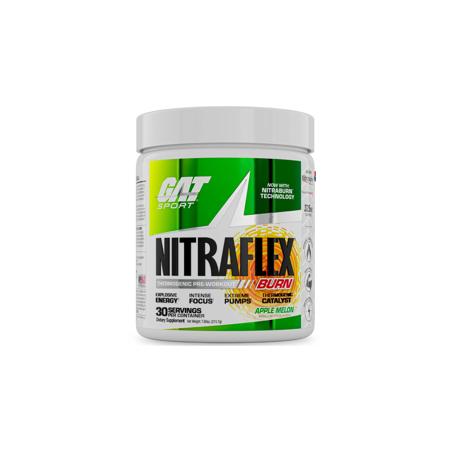 GAT Sport NITRAFLEX Burn 215g Apfel-Melone