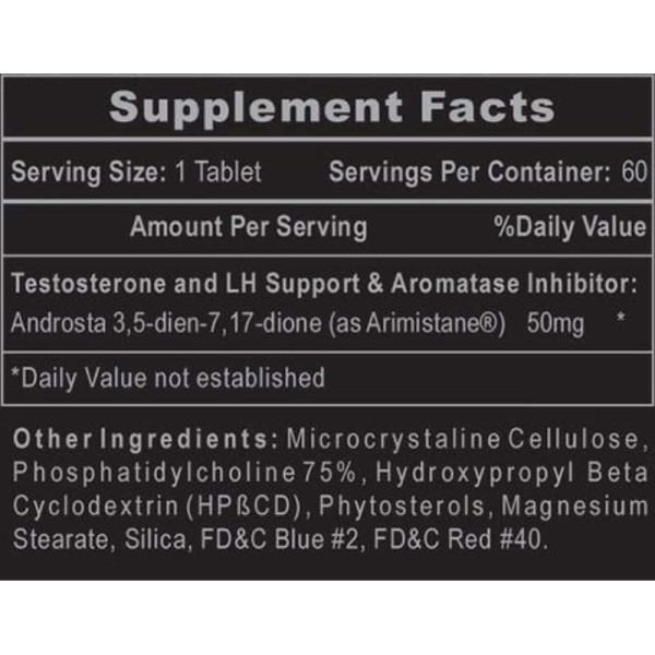 Product composition Hi-Tech Pharma Arimistane 60 caps.