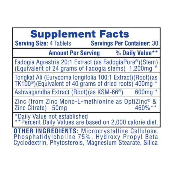 Product composition Hi-Tech Pharma Testosterone 21 120 caps.