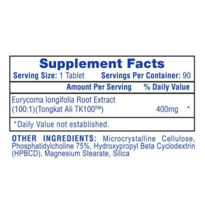 Product composition Hi-Tech Pharma Tongkat Ali 100:1 90 caps.