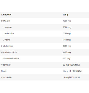 Skład produktu FA ICE BCAA 375g