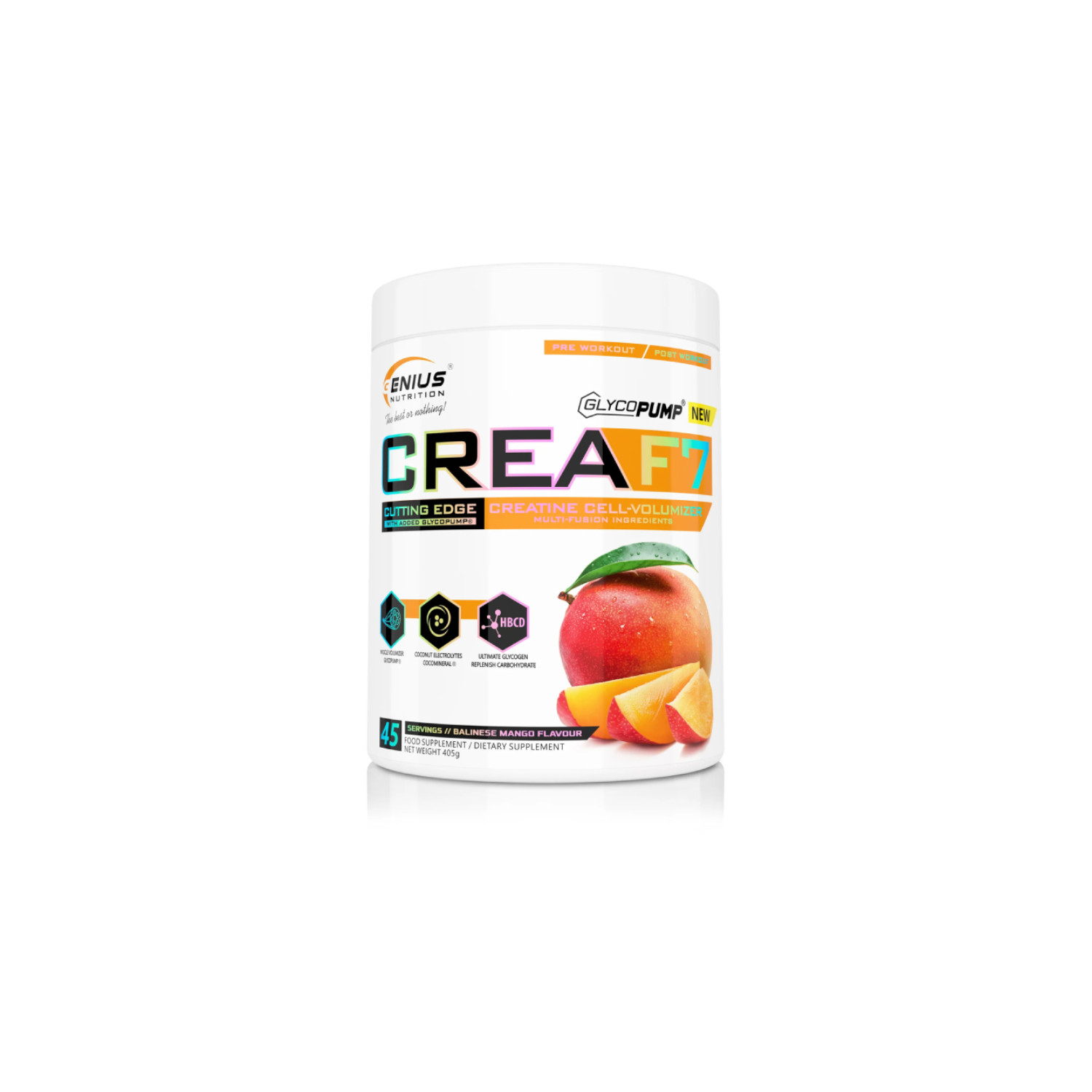 Genius Nutrition Crea F7 405g Mango