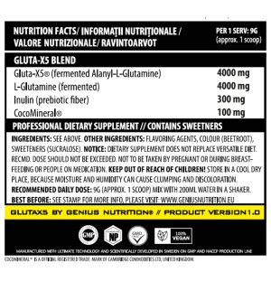 Zusammensetzung Genius Nutrition Gluta X5 405g