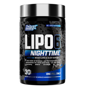 Nutrex Lipo6 Black Nighttime Ultra Concentrate 30 caps.