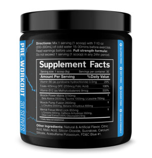 Product composition JNX Sports The Shadow! Prework-Out 270g blue raspberry