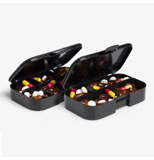 Preview Pill Box organiser 2-pack Black