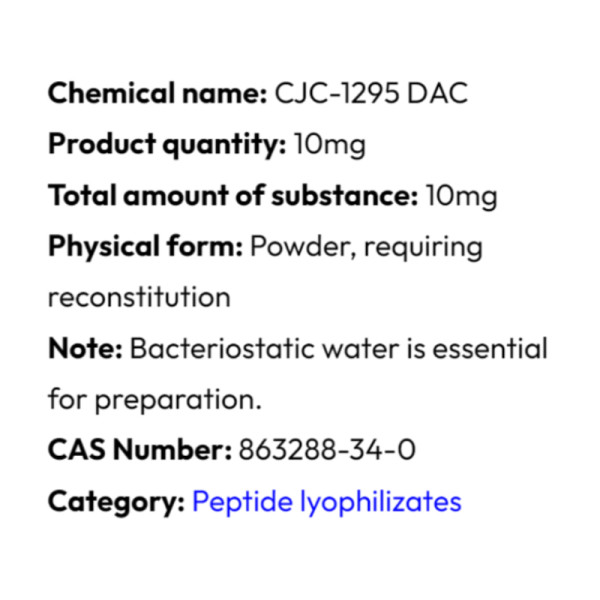 Szczegółowe informacje Powerock Pharma CJC-1295 DAC 10mg