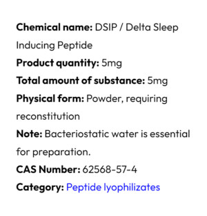 Szczegółowe informacje Powerock Pharma DSIP 5mg