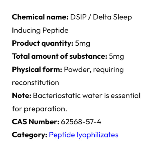 Szczegółowe informacje Powerock Pharma DSIP 5mg