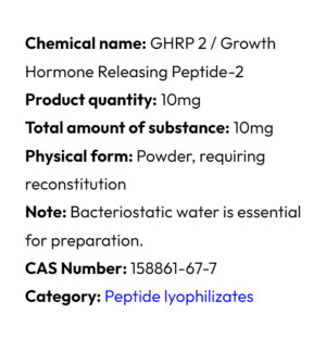 Szczegółowe informacje Powerock Pharma GHRP-2 10mg