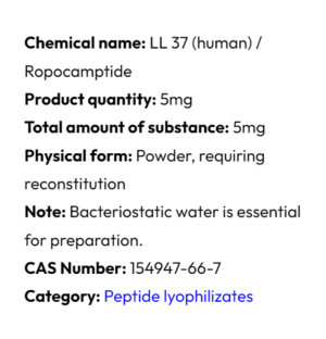 Ausführliche Informationen Powerock Pharma LL-37 5mg