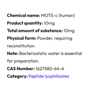 Szczegółowe informacje Powerock Pharma MOTS-C 10mg