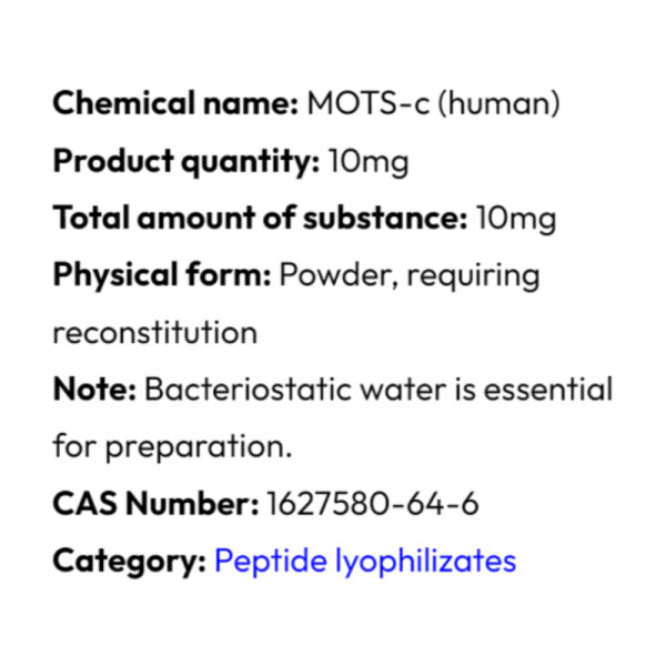 Ausführliche Informationen Powerock Pharma MOTS-C 10mg