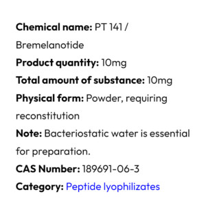 Szczegółowe informacje Powerock Pharma PT141 10mg