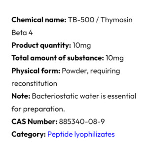 Ausführliche Informationen Powerock Pharma TB-500 10mg