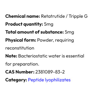 Detailed information Powerock Pharma TRIPPLE G 5mg