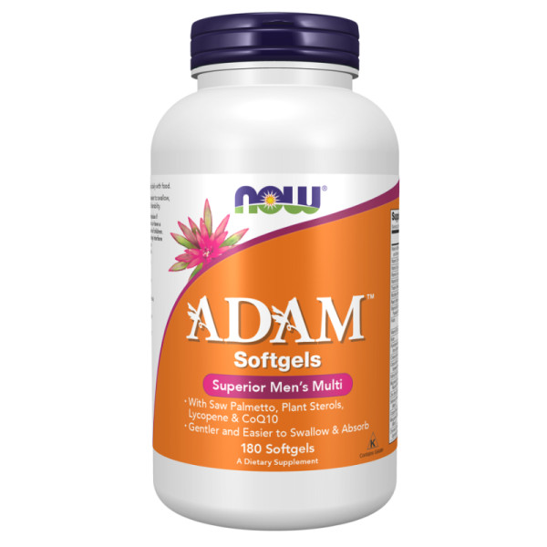 NOW Foods ADAM Multi-Vitamin for Men Softgels 180 caps.