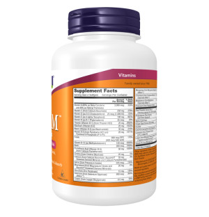 Product composition NOW Foods ADAM Multi-Vitamin for Men Softgels 180 caps.