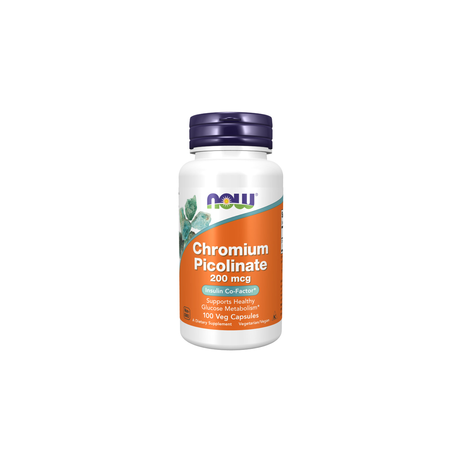 NOW Foods Chromium Picolinate 200mcg 100 caps. Vege