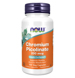 NOW Foods Chromium Picolinate 200mcg 100 caps. Vege