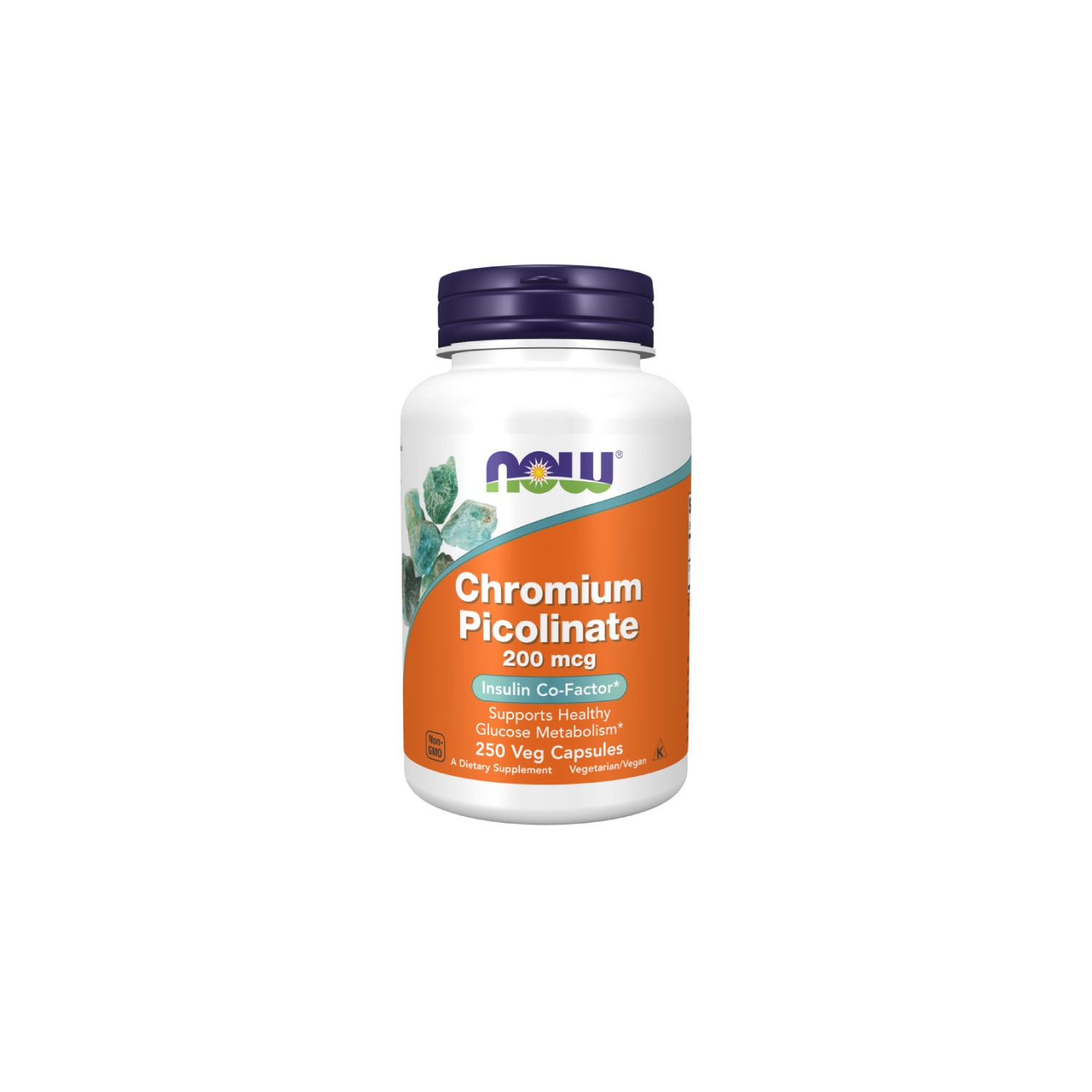 NOW Foods Chrom-Picolinat 200mcg 250 kaps. Vege