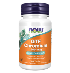 NOW Foods GTF Chrom 200mcg 100 tabl.