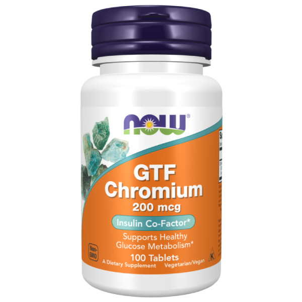 NOW Foods GTF Chrom 200mcg 100 tabl.