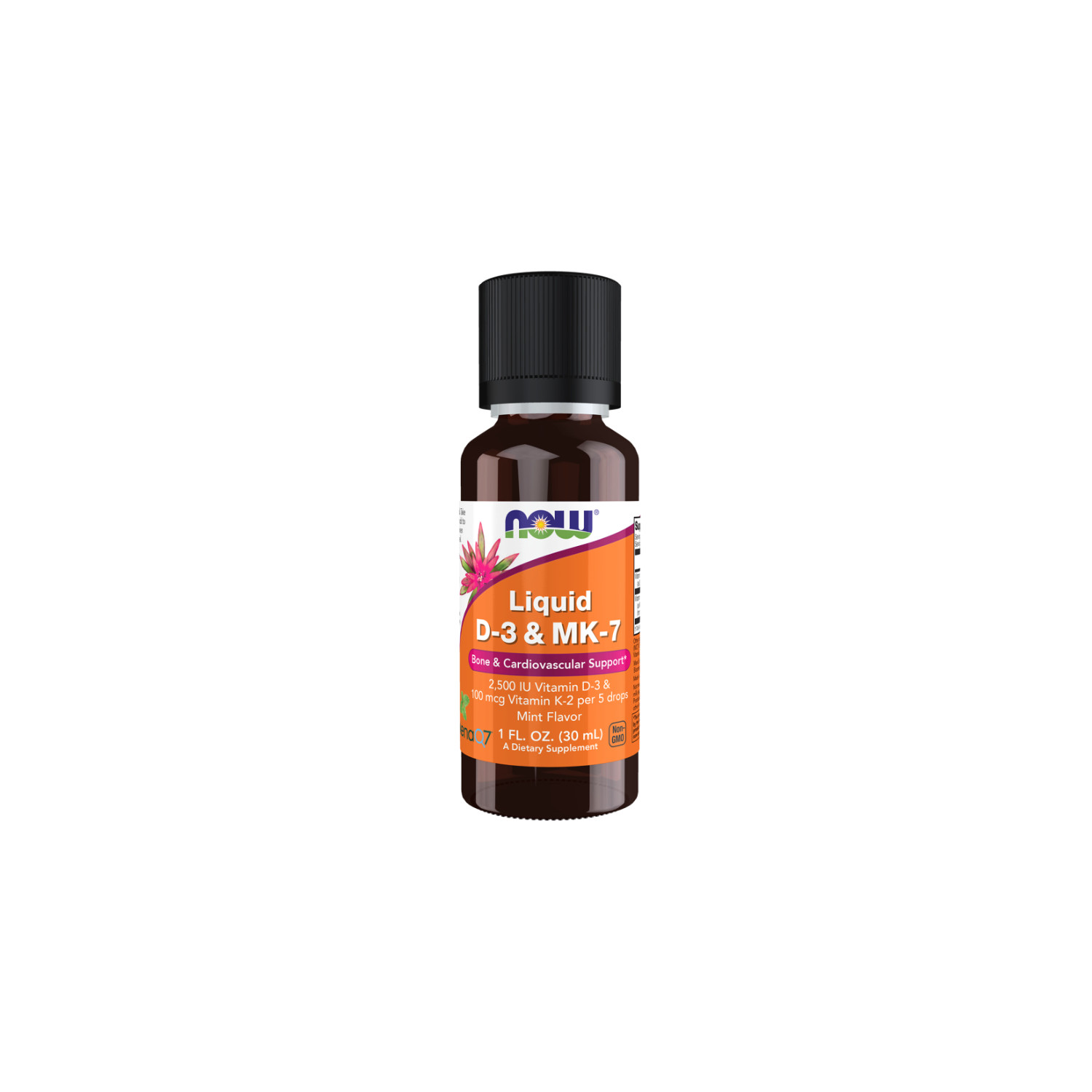 NOW Foods Krople Witaminowe Liquid D-3 & MK-7 30 ml