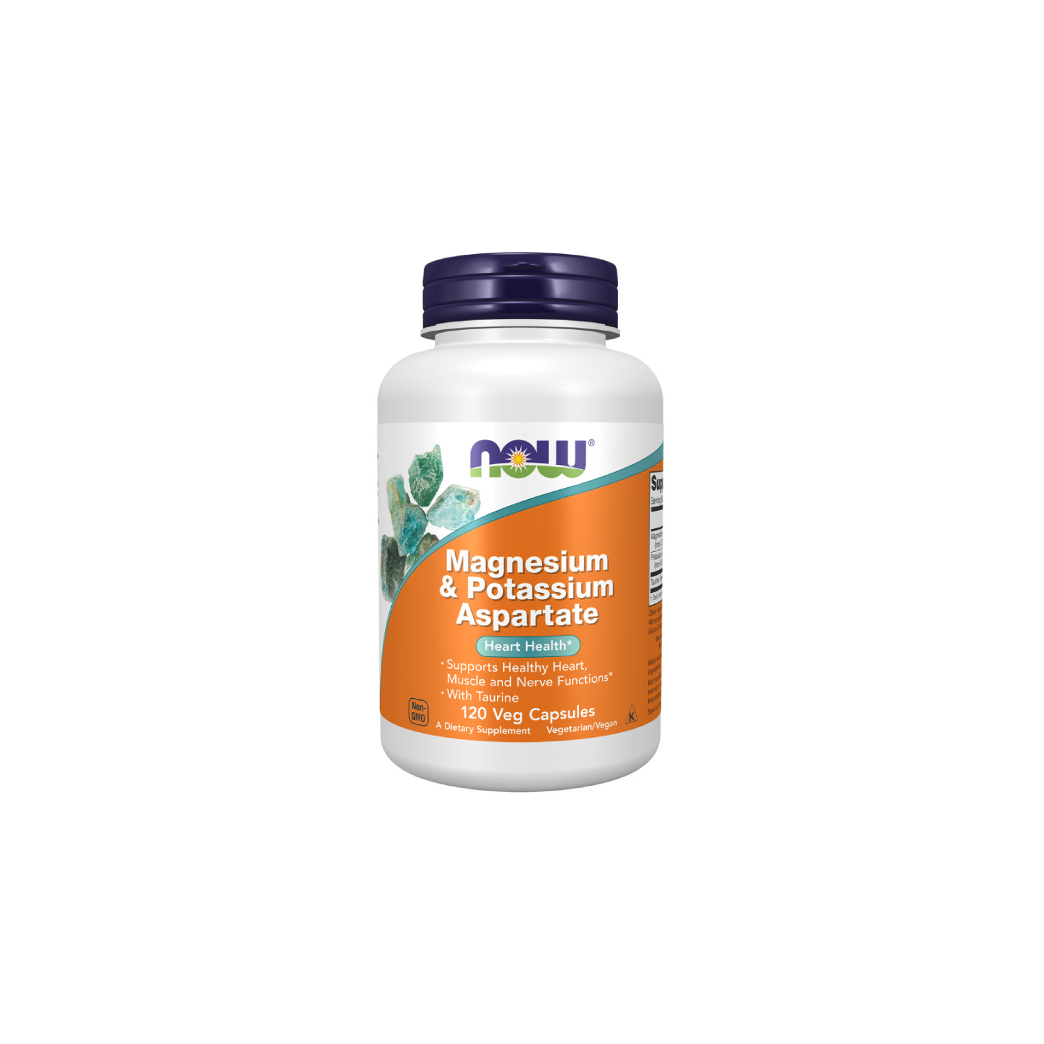 NOW Foods Magnesium & Potassium Aspartate with Taurine 120 caps. Vege