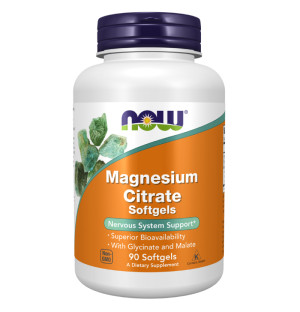 NOW Foods Cytrynian Magnezu 90 kaps. Softgels