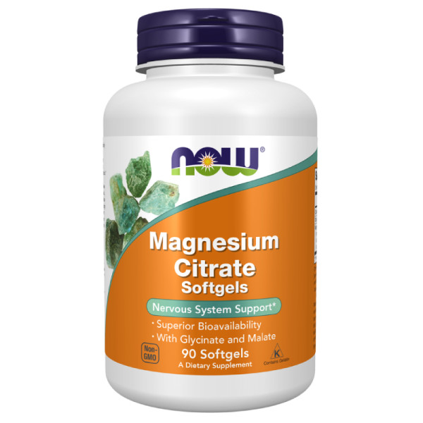 NOW Foods Cytrynian Magnezu 90 kaps. Softgels