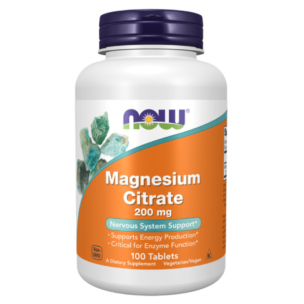 NOW Foods Magnesium Citrate 200mg 100 tabs.