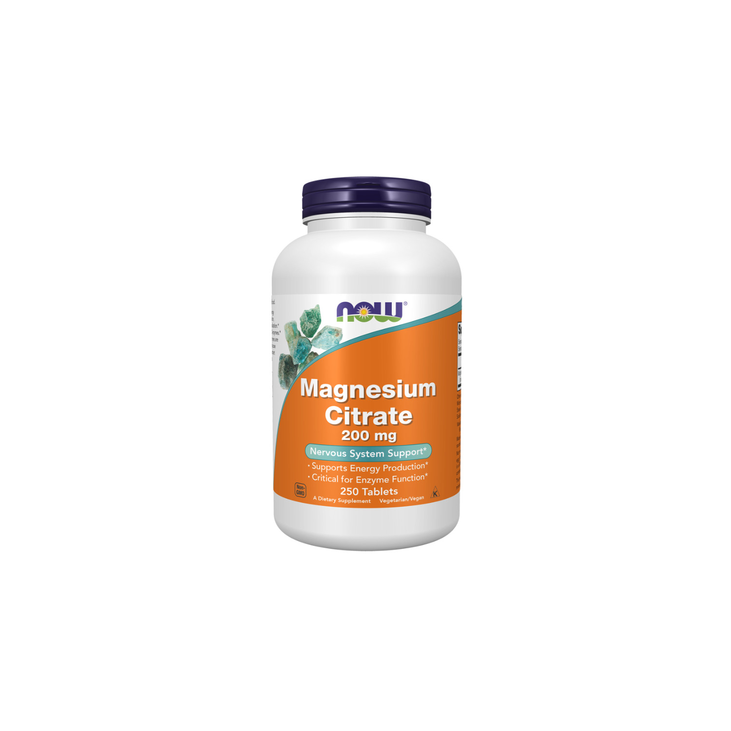 NOW Foods Cytrynian Magnezu 200mg 250 tabl.