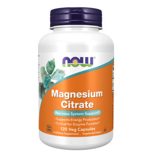 NOW Foods Magnesiumzitrat 400mg 120 kaps. Vege