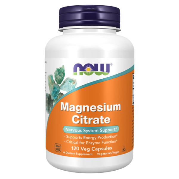 NOW Foods Magnesiumzitrat 400mg 120 kaps. Vege