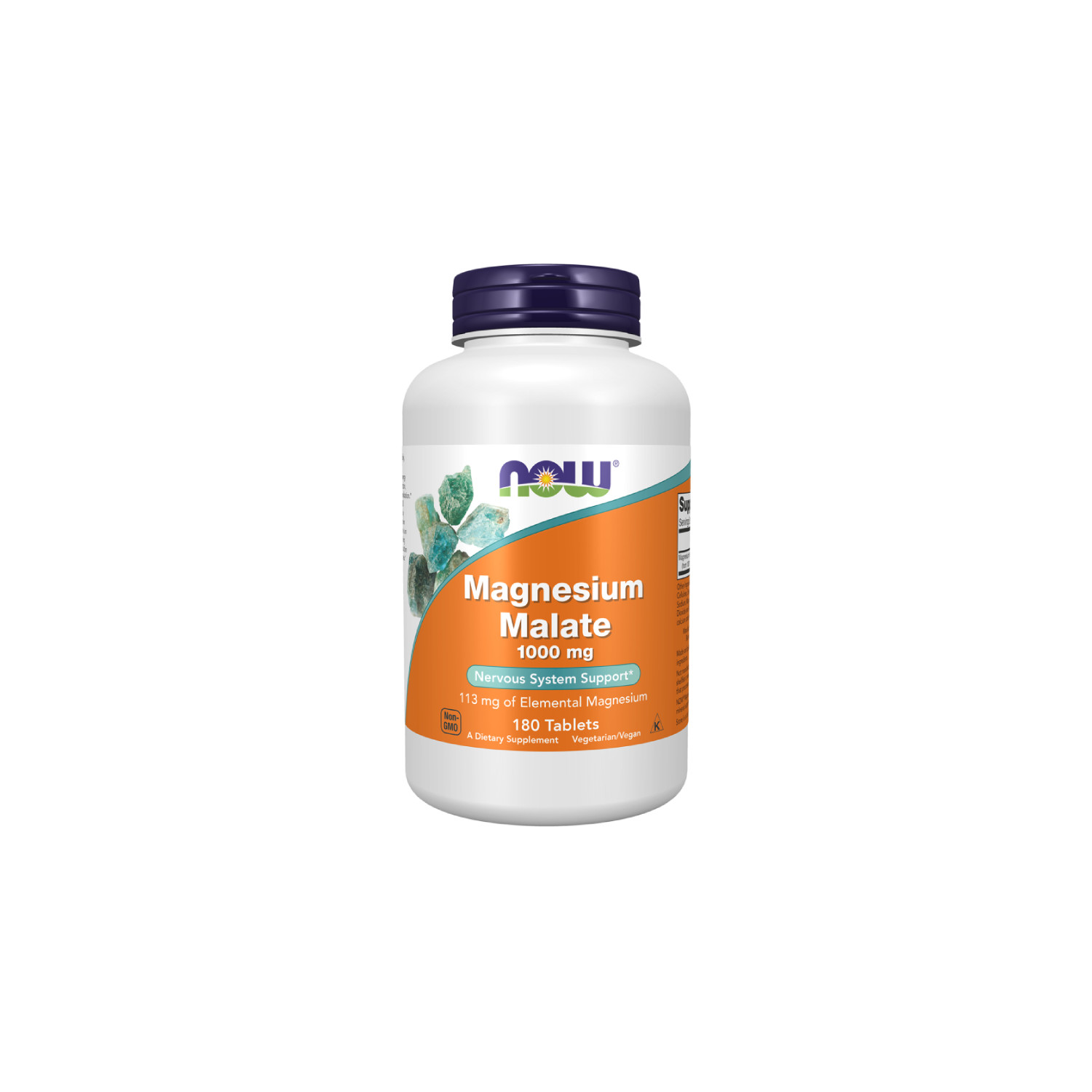 NOW Foods Jabłczan Magnezu 1000mg 180 tabl.