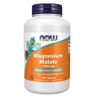 NOW Foods Magnesium Malate 1000mg 180 tabs.